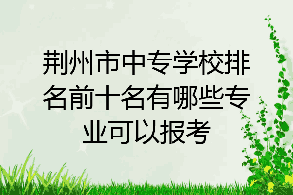 荆州市中专学校排名前十名有哪些专业可以报考