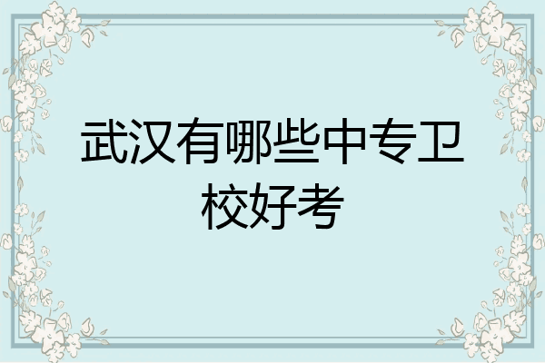 武汉有哪些中专卫校好考