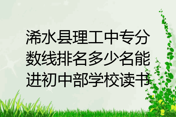 浠水县理工中专分数线排名多少名能进初中部学校读书