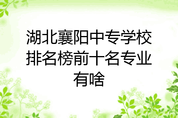 湖北襄阳中专学校排名榜前十名专业有啥