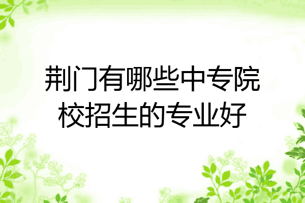 荆门有哪些中专院校招生的专业好