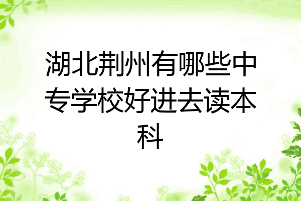 湖北荆州有哪些中专学校好进去读本科