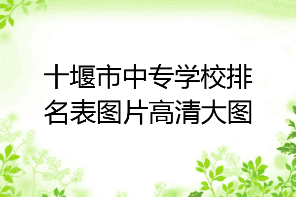 十堰市中专学校排名表图片高清大图