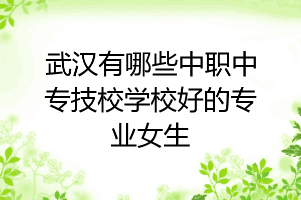 武汉有哪些中职中专技校学校好的专业女生