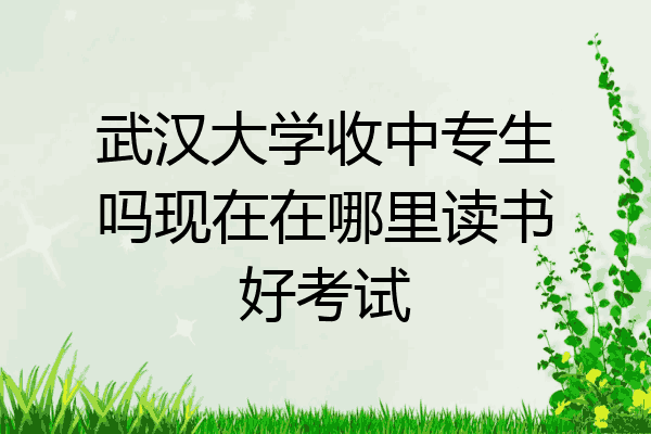 武汉大学收中专生吗现在在哪里读书好考试
