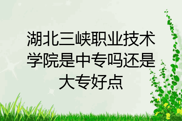 湖北三峡职业技术学院是中专吗还是大专好点