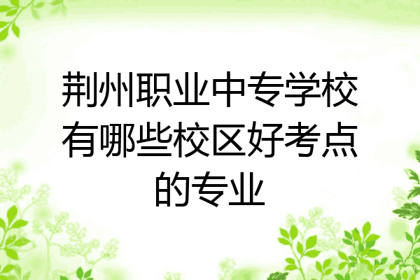 荆州职业中专学校有哪些校区好考点的专业