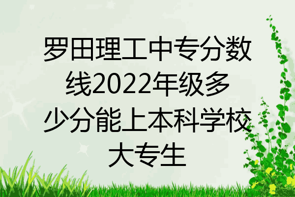 罗田理工中专分数线2022年级多少分能上本科学校大专生