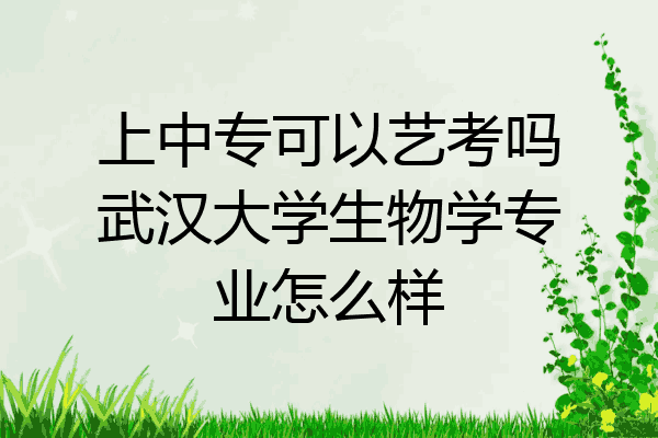 上中专可以艺考吗武汉大学生物学专业怎么样