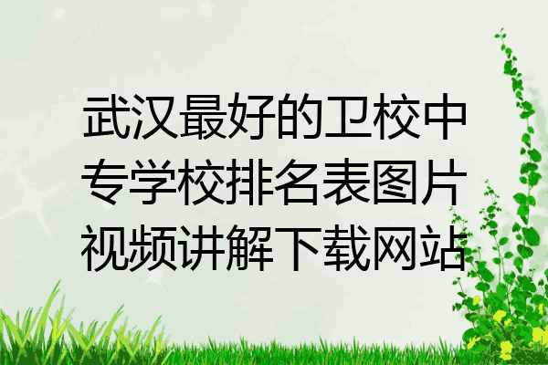 武汉最好的卫校中专学校排名表图片视频讲解下载网站