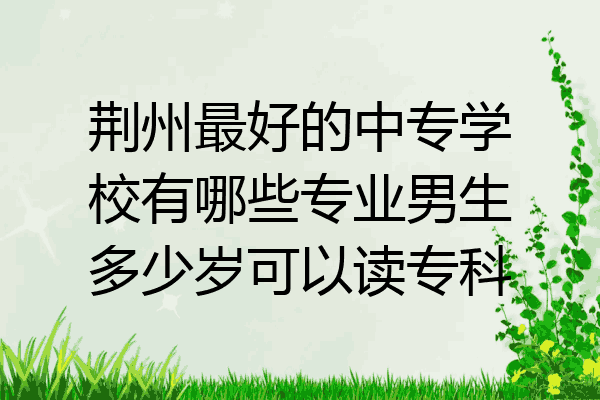 荆州最好的中专学校有哪些专业男生多少岁可以读专科