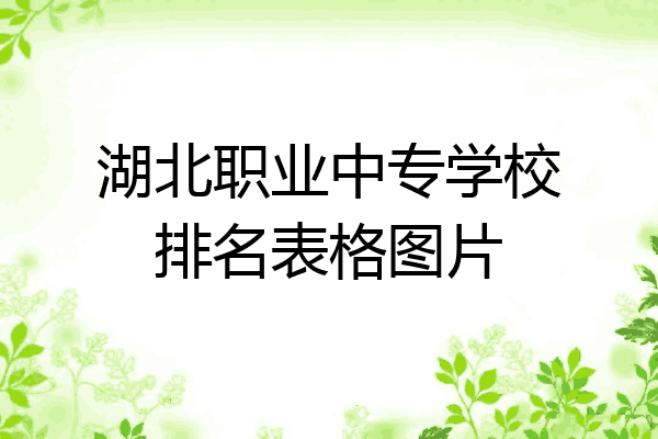 湖北职业中专学校排名表格图片