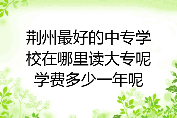 荆州最好的中专学校在哪里读大专呢学费多少一年呢