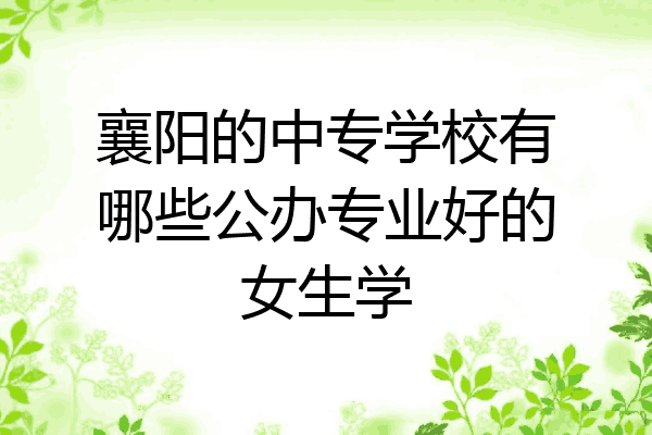 襄阳的中专学校有哪些公办专业好的女生学