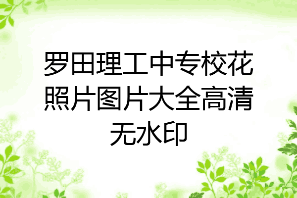 罗田理工中专校花照片图片大全高清无水印