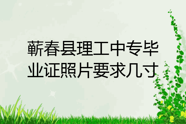 蕲春县理工中专毕业证照片要求几寸