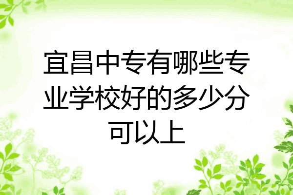 宜昌中专有哪些专业学校好的多少分可以上
