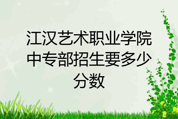 江汉艺术职业学院中专部招生要多少分数