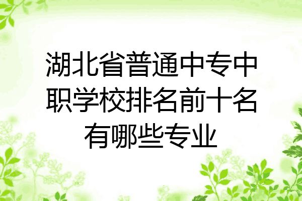 湖北省普通中专中职学校排名前十名有哪些专业