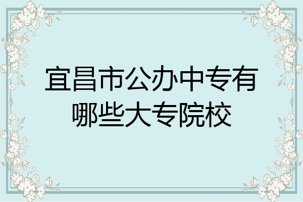 宜昌市公办中专有哪些大专院校