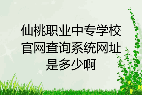 仙桃职业中专学校官网查询系统网址是多少啊