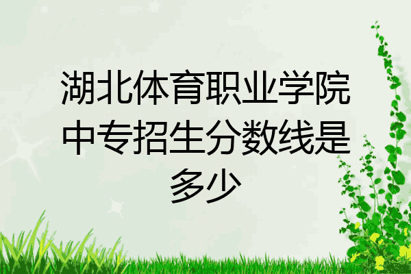 湖北体育职业学院中专招生分数线是多少