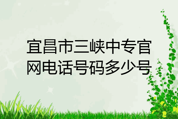宜昌市三峡中专官网电话号码多少号