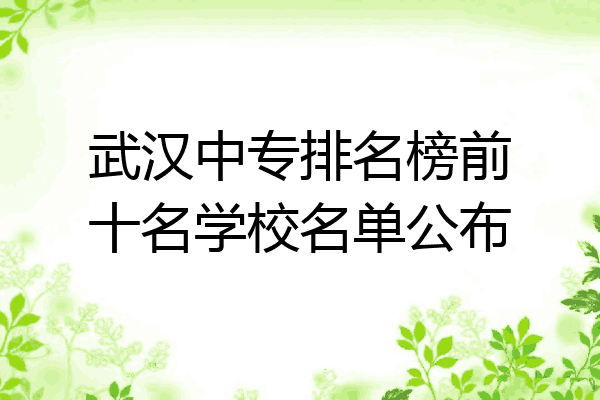武汉中专排名榜前十名学校名单公布