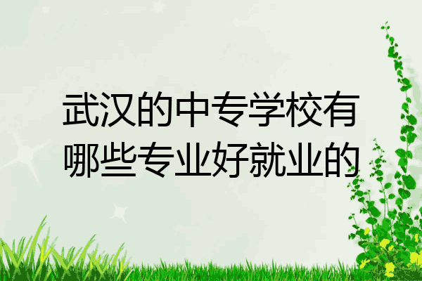 武汉的中专学校有哪些专业好就业的