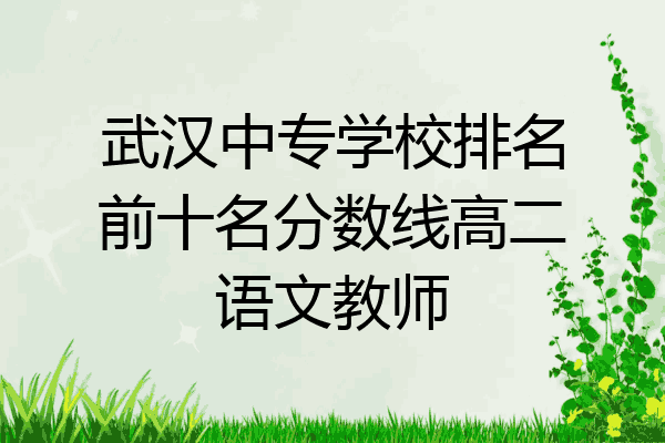 武汉中专学校排名前十名分数线高二语文教师