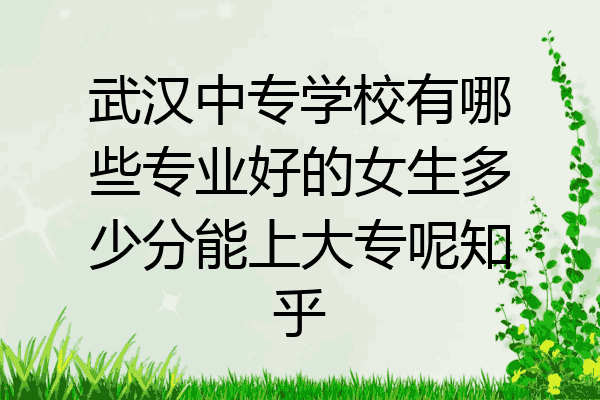武汉中专学校有哪些专业好的女生多少分能上大专呢知乎
