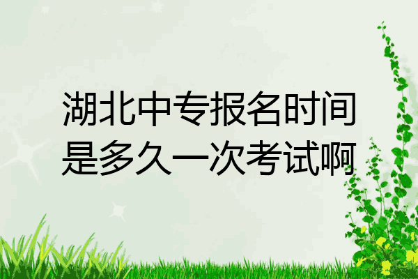 湖北中专报名时间是多久一次考试啊