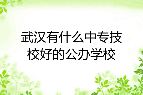 武汉有什么中专技校好的公办学校