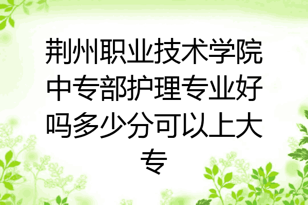 荆州职业技术学院中专部护理专业好吗多少分可以上大专