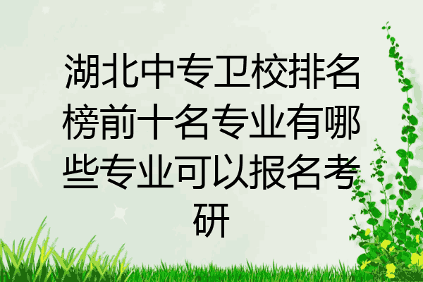 湖北中专卫校排名榜前十名专业有哪些专业可以报名考研