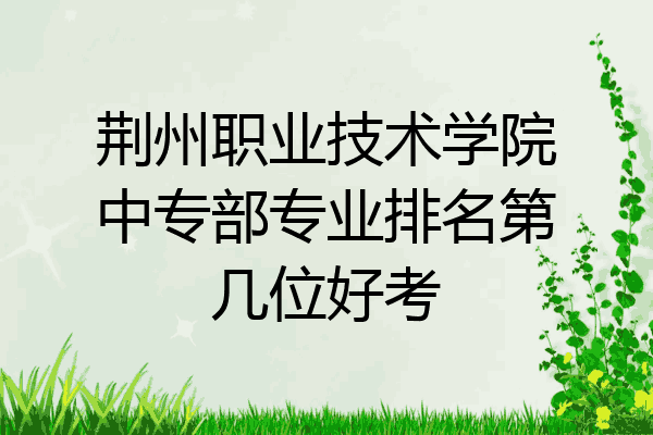 荆州职业技术学院中专部专业排名第几位好考