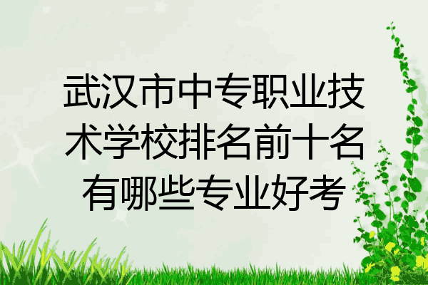 武汉市中专职业技术学校排名前十名有哪些专业好考