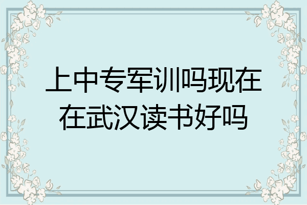 上中专军训吗现在在武汉读书好吗