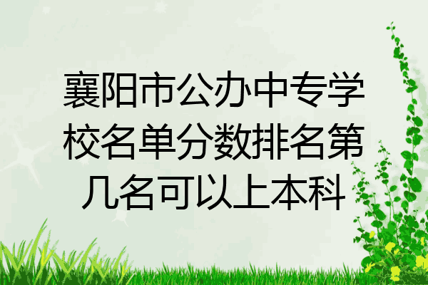 襄阳市公办中专学校名单分数排名第几名可以上本科