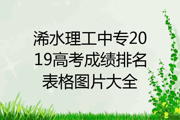 浠水理工中专2019高考成绩排名表格图片大全