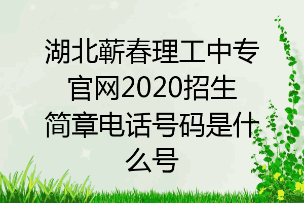 湖北蕲春理工中专官网2020招生简章电话号码是什么号