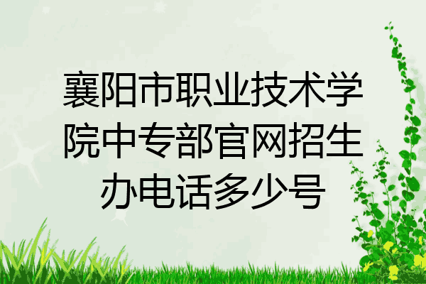 襄阳市职业技术学院中专部官网招生办电话多少号