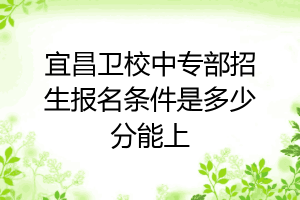 宜昌卫校中专部招生报名条件是多少分能上
