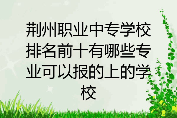 荆州职业中专学校排名前十有哪些专业可以报的上的学校