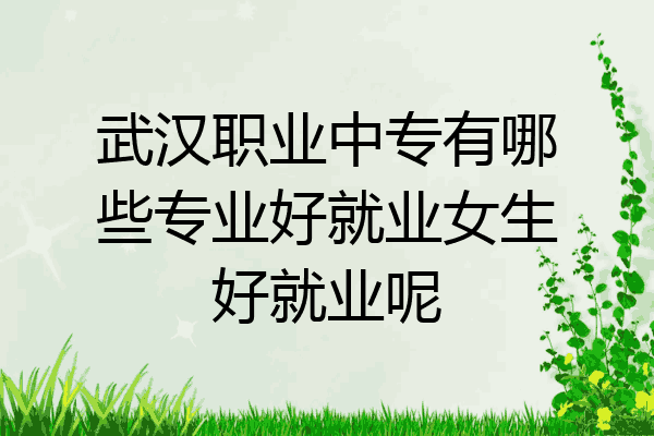 武汉职业中专有哪些专业好就业女生好就业呢