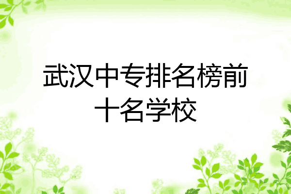 武汉中专排名榜前十名学校