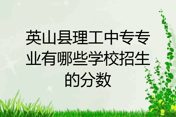 英山县理工中专专业有哪些学校招生的分数