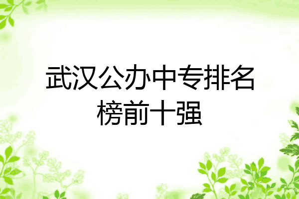 武汉公办中专排名榜前十强