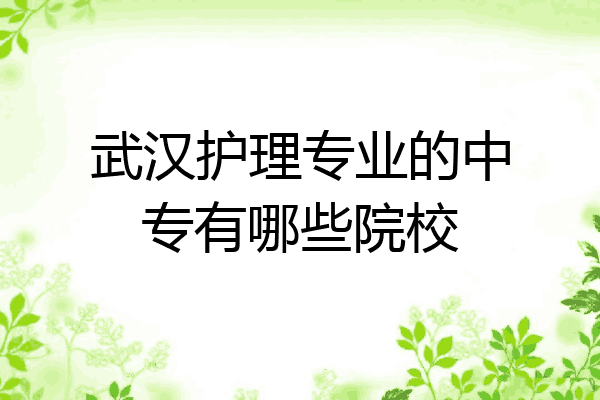 武汉护理专业的中专有哪些院校