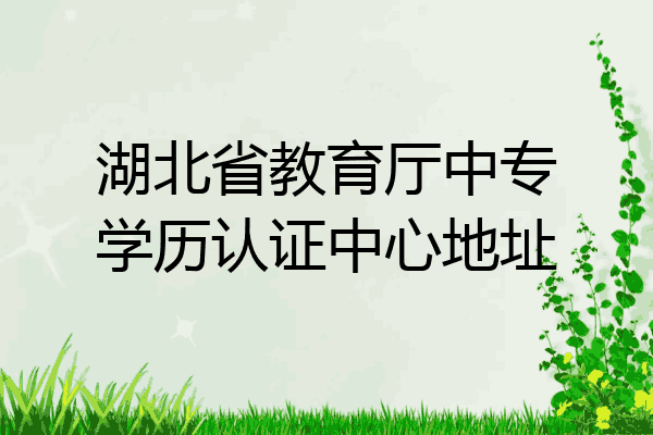 湖北省教育厅中专学历认证中心地址